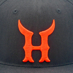 Houston Toros Cap - Snap back Hat - Black and Orange “On Field Home”