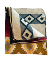 Alpaca Blanket - NATIVA STYLE (6' x 7') - Assorted Colors 20261 - Black, Yellow, Red.