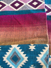 Alpaca Blanket - NATIVA STYLE (6' x 7') - Assorted Colors 20263 - Teal, Mustard, Purple.