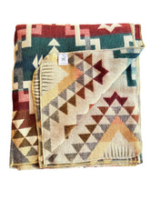 Alpaca Blanket - SWEET WATER STYLE (6' x 7') - Assorted Colors 202616 - Green, Brown.
