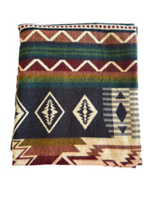 Alpaca Blanket - WAVES STYLE (6' x 7') - Assorted Colors 20264- Black, Green, Brown.