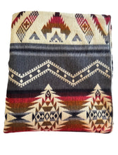 Alpaca Blanket - PALACE STYLE (6' x 7') - Assorted Colors 20266- Gray, Mustard, Salmon.