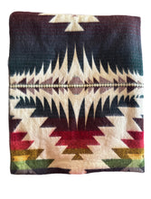 Alpaca Blanket - PYRAMID STYLE (6' x 7') - Assorted Colors 202612- Dark Green, Red, Yellow.