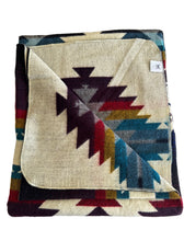 Alpaca Blanket - PYRAMID STYLE (6' x 7') - Assorted Colors 202623 - Blue, Purple, Teal.