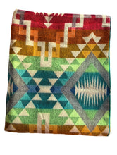 Alpaca Blanket - SWEET WATER STYLE (6' x 7') - Assorted Colors 202617 - Green Neon, Blue, Salmon.