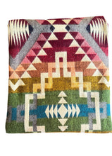 Alpaca Blanket - SWEET WATER STYLE (6' x 7') - Assorted Colors 202613- Blue, Green, Purple.