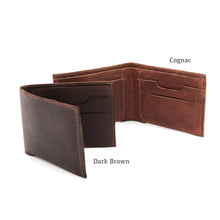 Leather Wallet - THE MINIMALIST - Dark Brown