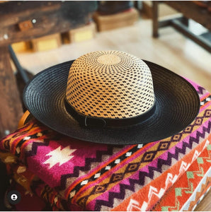 HATS - Handwoven Toquilla Straw - THE UTOPIAT - Black & Natural