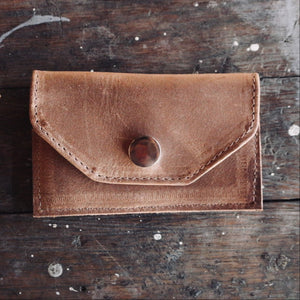 Leather Wallet - Business Card Holder - Front Pocket