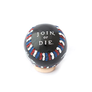 Pillbox Bat Co. - "JOIN OR DIE" - HAND-PAINTED BASEBALL