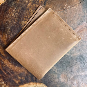Leather Wallet - THE MINIMALIST - Ash Brown
