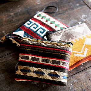 Zippered Pouch - Indigenous Native Patterns - SMALL