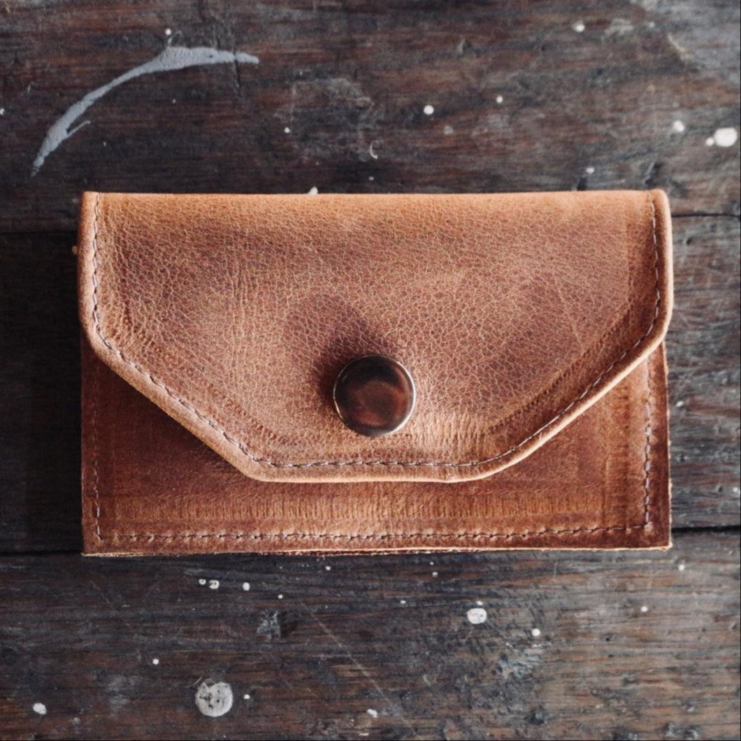 Leather Wallet - Business Card Holder - Front Pocket